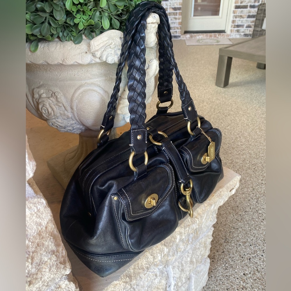 Like New Vintage Coach Daphne Shoulder Bag 3569 Black 🖤 - Picture 6 of 14